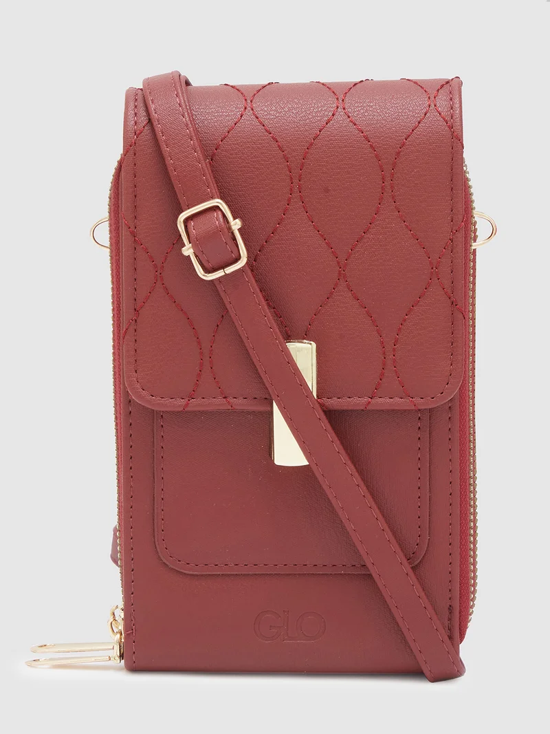 جلو باص Globus Women Maroon Solid Casual Sling Bag
